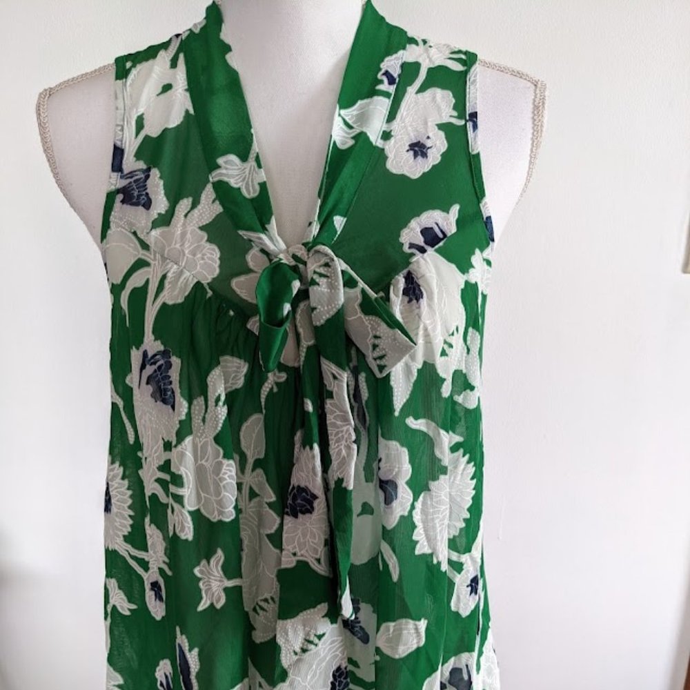 Ember Green Floral Tank Top